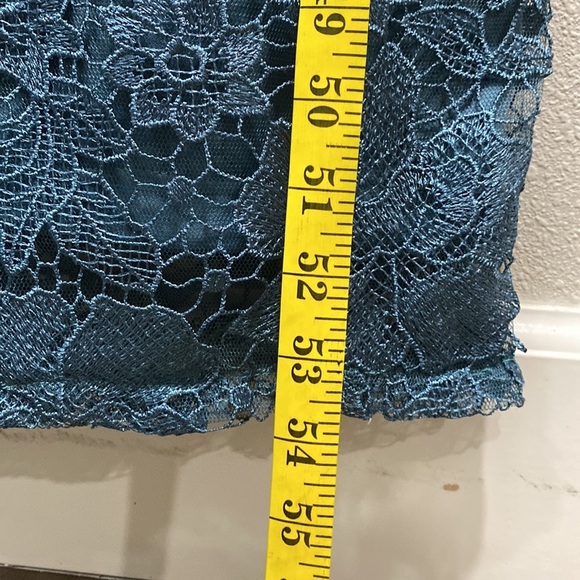 Adrianna Papell lace blue‎ embelished top dress blue - Picture 11 of 13